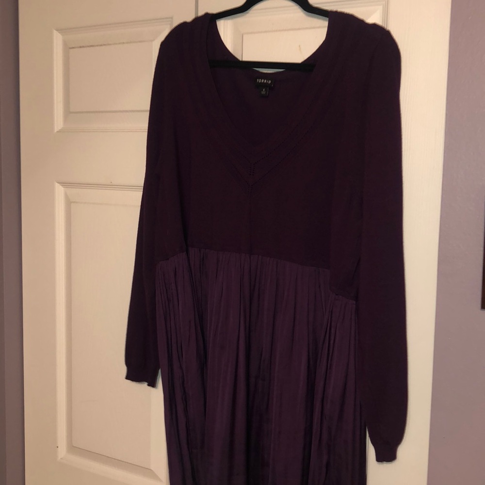 Torrid plum long sleeve blouse